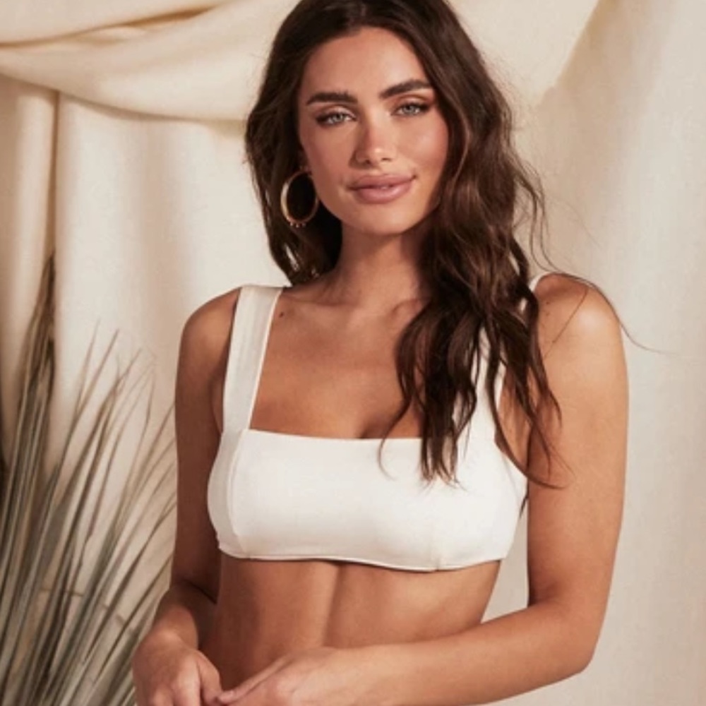 TAN + LINES by Sivan Ayla St. John swimsuit top